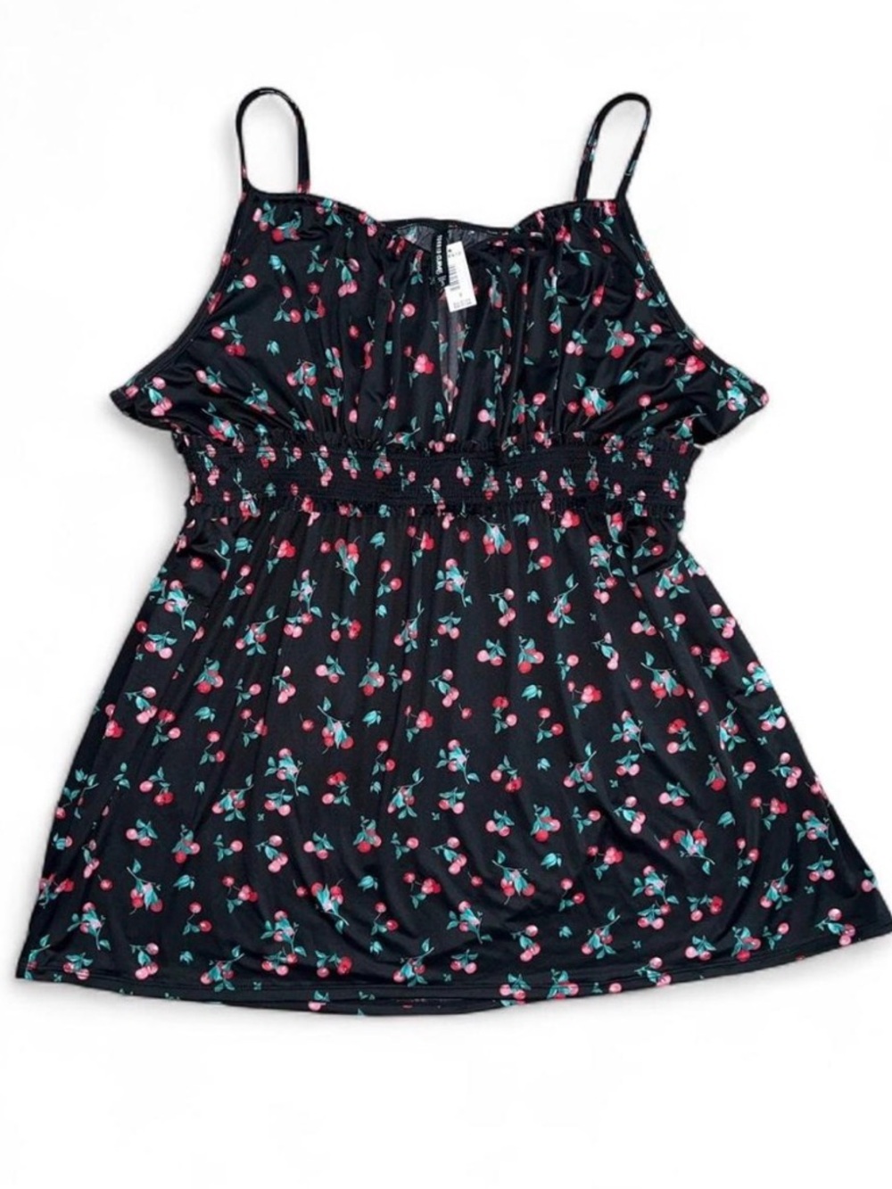 NWT Torrid Plus Size 3x Black Cherry Print Lingerie Babydoll Dress with Keyhole